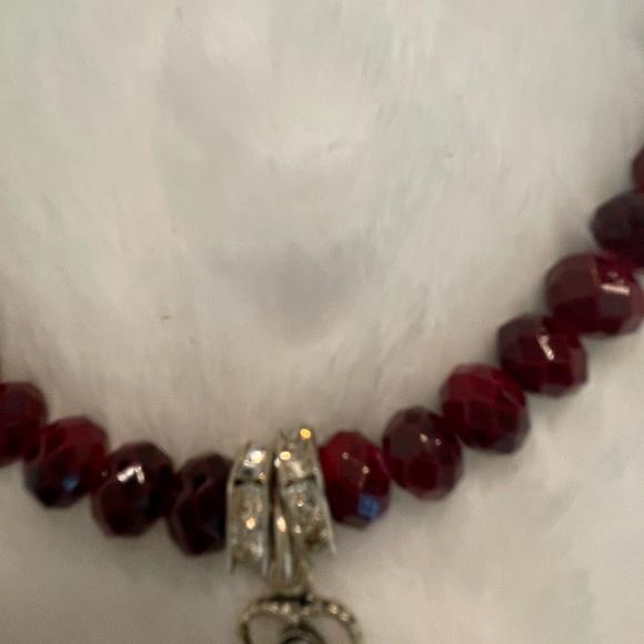 Handmade Garnet Czech Beaded Necklace - Picture 3 of 4